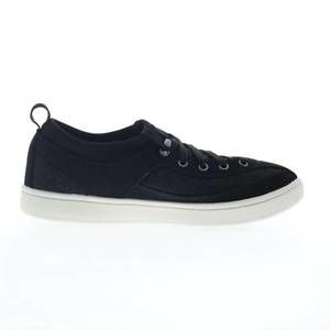 NEW DREW SHOES men's buzz shoes in black flannel/buck